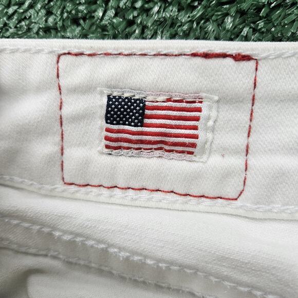 True Religion Women's Size 27 White Lizzy Denim Summer Cropped Jeans - Picture 11 of 16